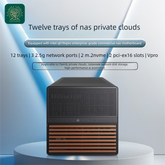 Oak Networks N12-Q670-MATX Black Aluminium 12-bay NAS Private Cloud TX Power Supply