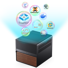 Oak Networks N12-Q670-MATX Black Aluminium 12-bay NAS Private Cloud TX Power Supply