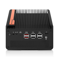 Mini PC NAS 5 M.2 Nvme Pocket NAS Small PC,4X2.5GbE LAN Mirco Desktop Computer 2HD 4K@60HZ,Router/QNAS/Firewall DDR5 for Office Business