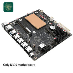 12th Gen Intel i3-N305 N355 N100 N150 NAS monster board 6-bay 4x 2.5G/6x SATA3.0/2x M.2 NVMe/115X radiator ITX board type motherboard