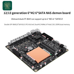 12th/13th generation Core 8505 NAS/i5-12450H motherboard/4x2.5G/6 SATA3.0/6x M.2 NVMe/dual SFF-8643