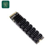 M.2 to SATA3.0 Adapter Card,6Gbps High Speed M.2 M EKY PCIE3.0 to SATA Adapter Card, ASM1166 6Gbps Ph516 6 Port Expansion Interface Card with Smart Indicator for OS X, for Windows, for Linux