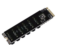 M.2 to SATA3.0 Adapter Card,6Gbps High Speed M.2 M EKY PCIE3.0 to SATA Adapter Card, ASM1166 6Gbps Ph516 6 Port Expansion Interface Card with Smart Indicator for OS X, for Windows, for Linux