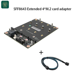 SFF8643 Extended 4*M.2 card adapter Only suitable for Q670 4-net motherboard
