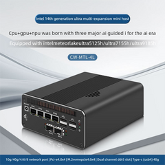 New Firewall 155H Intel 14th Generation Ultra Triple AI Engine CWWK Firewall Mini PC 2x10G SFP+ 2xi226-V 2.5G Intel 3 N355/N150 Soft Routing 2xNVMe DDR5 MiniPC NAS Server Proxmox Dual Channel 2xM,2NVMe