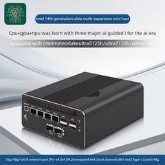 New Firewall 155H Intel 14th Generation Ultra Triple AI Engine CWWK Firewall Mini PC 2x10G SFP+ 2xi226-V 2.5G Intel 3 N355/N150 Soft Routing 2xNVMe DDR5 MiniPC NAS Server Proxmox Dual Channel 2xM,2NVMe