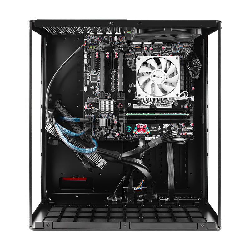 Oak Networks N12-Q670-MATX Black Aluminium 12-bay NAS Private Cloud TX Power Supply