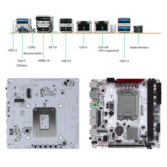 Q670-8Bay NAS Mini ITX Motherboard Upgraded Version,LGA1700 Supports intell12-14 Gen Processors,DDR5,Dual 4k Displays,5X USB3/2,8 SATA3.0 Ports, I226LM 2.5G with vPro