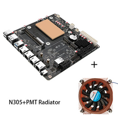 12th Gen Intel i3-N305 N355 N100 N150 NAS monster board 6-bay 4x 2.5G/6x SATA3.0/2x M.2 NVMe/115X radiator ITX board type motherboard