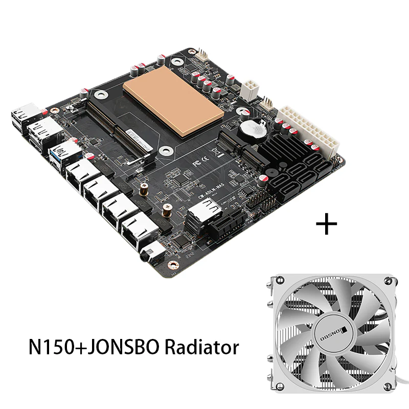 12th Gen Intel i3-N305 N355 N100 N150 NAS monster board 6-bay 4x 2.5G/6x SATA3.0/2x M.2 NVMe/115X radiator ITX board type motherboard