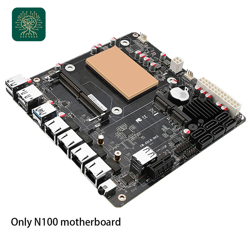 12th Gen Intel i3-N305 N355 N100 N150 NAS monster board 6-bay 4x 2.5G/6x SATA3.0/2x M.2 NVMe/115X radiator ITX board type motherboard