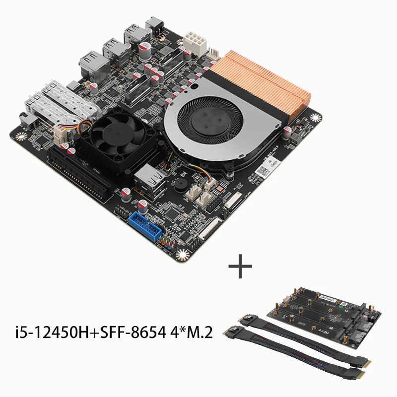 12th generation i5-12405H & 13th generation U300e Processon 10G full flash 4M2 4U2 NAS Board