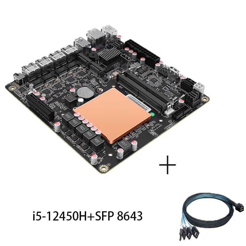 12th/13th generation Core 8505 NAS/i5-12450H motherboard/4x2.5G/6 SATA3.0/6x M.2 NVMe/dual SFF-8643