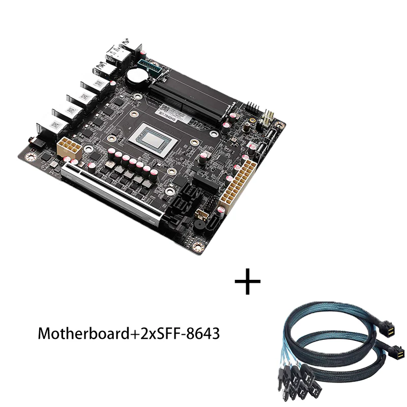 AMD-7940HS/8845HS 8-bay/9-bay NAS/USB4/40G rate 8K display 4 network 2.5G/9 SATA/PCIe x16 ITX motherboard
