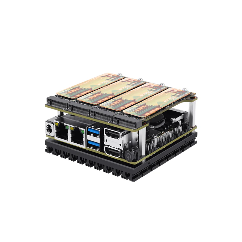 X86 P5 development board 4*M.2 NVMe expansion board 12th generation Intel N100 i3-N305 DDR5 4800MHz firewall PC 2x i226-V 2.5G network card