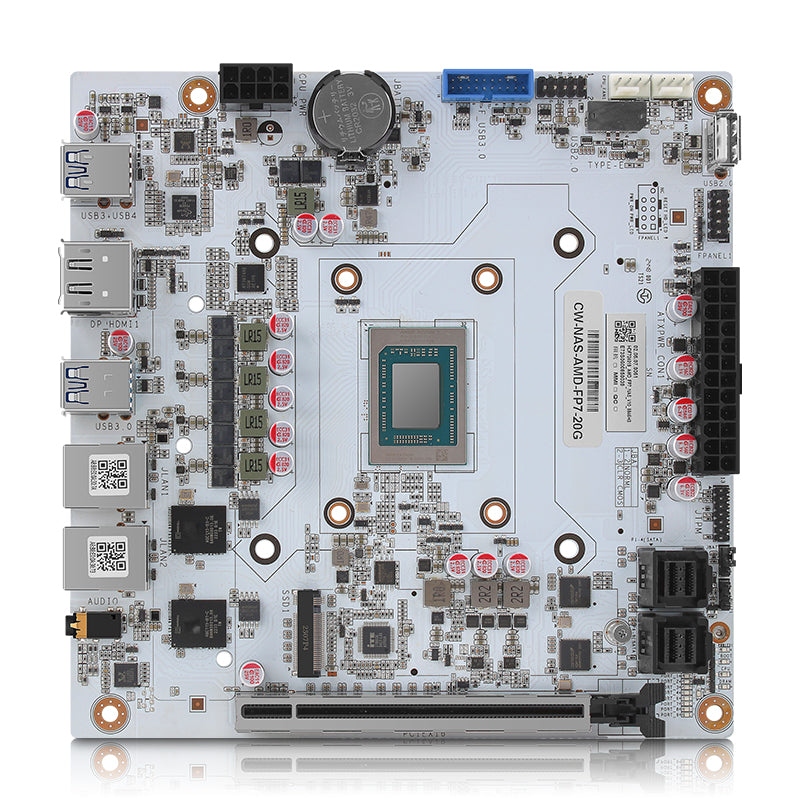 AMD 8845HS 8-core NAS Motherboard with Dual 10G Ethernet Ports and 8-Bay AI Processor