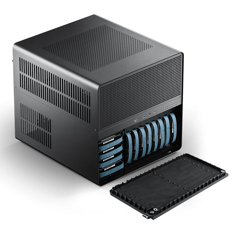 Oak Networks N12-Q670-MATX Black Aluminium 12-bay NAS Private Cloud TX Power Supply